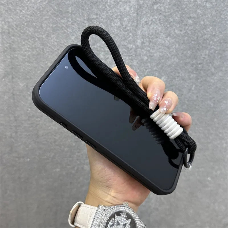 Colorful MagSafe iPhone Case with Hand Strap – Shockproof & Stylish